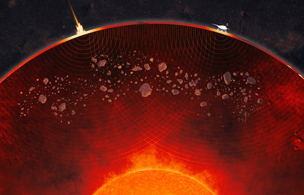美国探测器数据证实：火星内部存在大量远古巨大天体撞击碎片