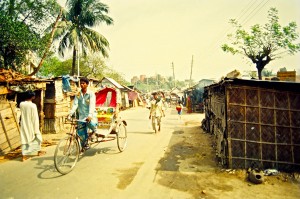 孟加拉国的贫民街