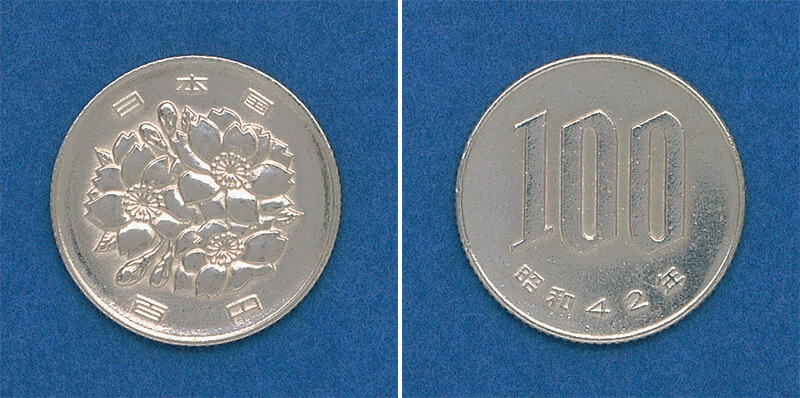 日本的硬币100日元