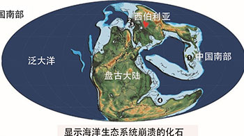 山口大学等从中国约2.5亿年前的沉积岩中发现远古时代化石，证明了海洋生态系统的崩溃