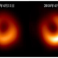 EHT公开首照1年后的黑洞图像，直径相同的光环中明亮部分发生变化