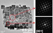 钛酸锶的介晶质透射式电子式显微镜图像