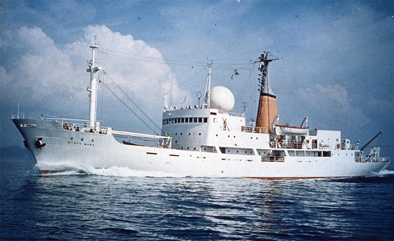 开始东经137度线观测巡航的凌风丸2世（1967～1995年）