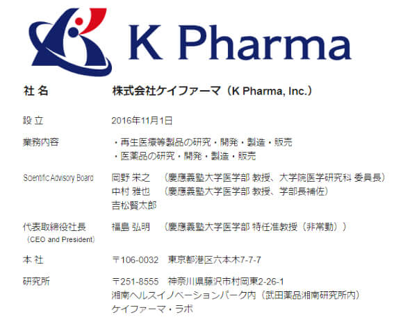 K Pharma公司基本信息