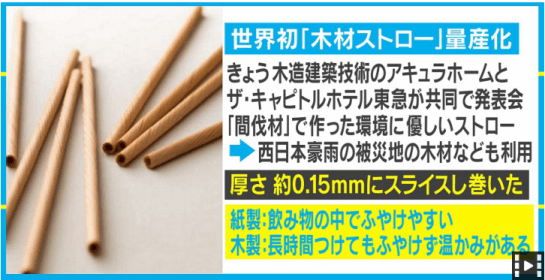 日本开始量产木质吸管替代塑料吸管