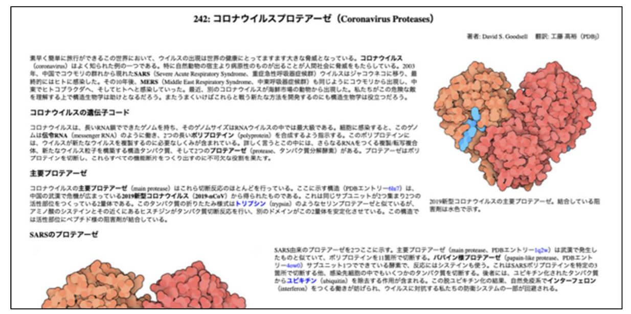 大阪大学蛋白数据库公开新冠病毒蛋白结构信息，配有中文页面